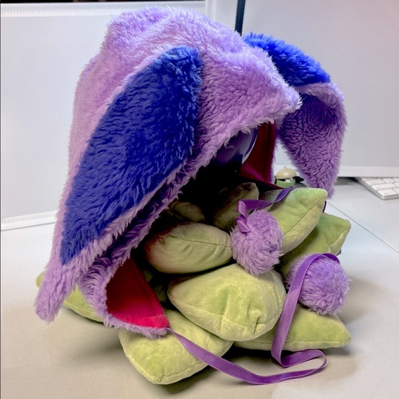 Lop-Eared Bunny Plush Fur Y2K Character Hat Adult GUC - Picture 4 of 9